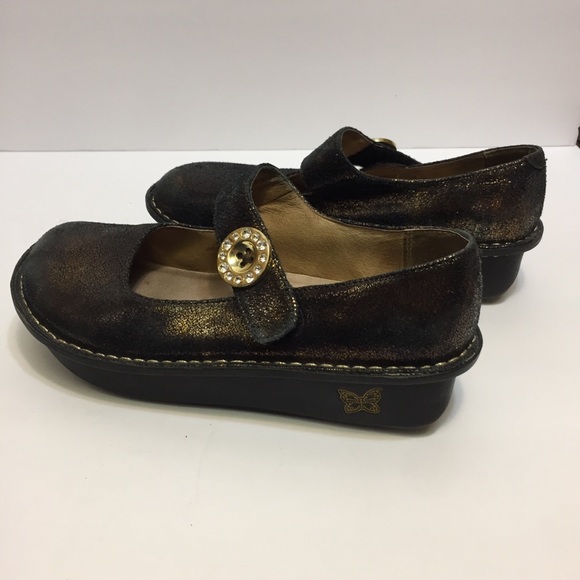 Alegria Palmona Mary Jane Metallic Shoes. 37 - Picture 3 of 8